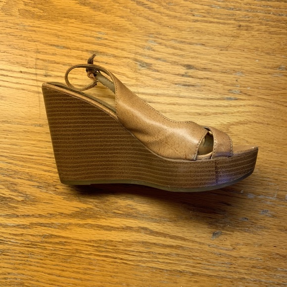 Nude Open Toe Wedge - Picture 2 of 2